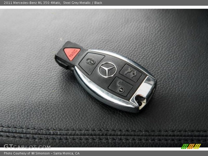 Steel Grey Metallic / Black 2011 Mercedes-Benz ML 350 4Matic