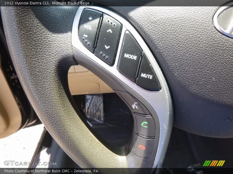 Midnight Black / Beige 2012 Hyundai Elantra GLS