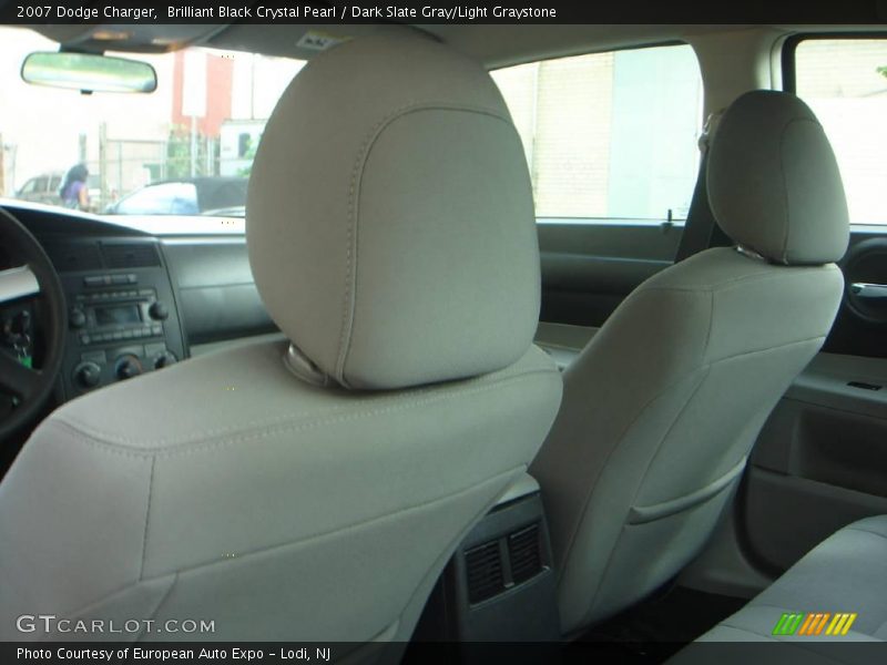 Brilliant Black Crystal Pearl / Dark Slate Gray/Light Graystone 2007 Dodge Charger