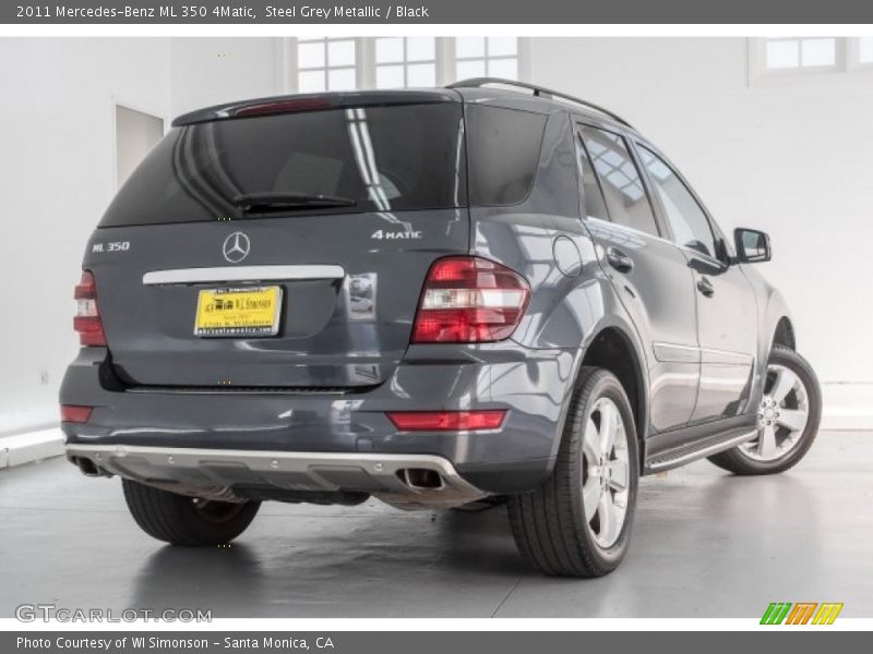 Steel Grey Metallic / Black 2011 Mercedes-Benz ML 350 4Matic