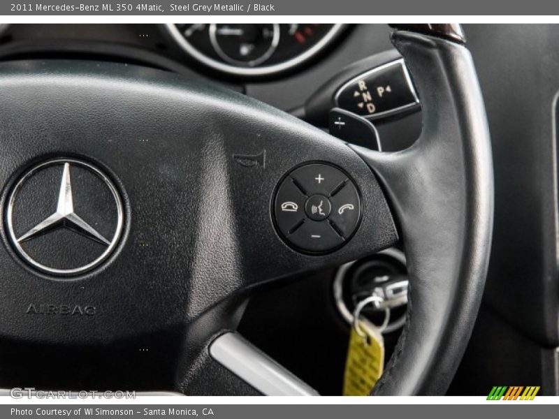 Steel Grey Metallic / Black 2011 Mercedes-Benz ML 350 4Matic