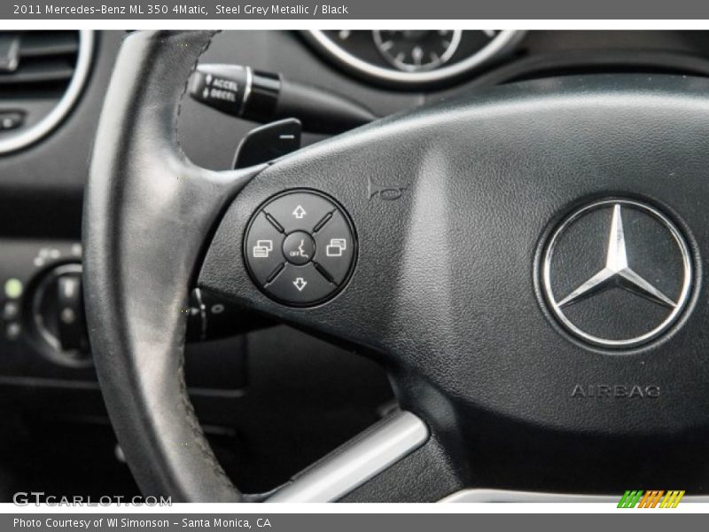 Steel Grey Metallic / Black 2011 Mercedes-Benz ML 350 4Matic