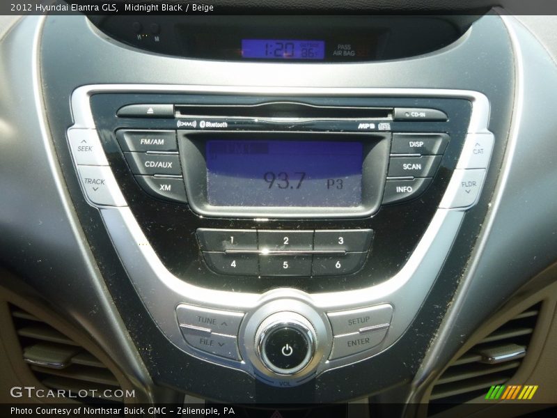 Midnight Black / Beige 2012 Hyundai Elantra GLS
