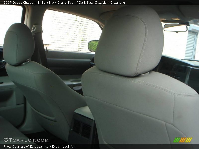 Brilliant Black Crystal Pearl / Dark Slate Gray/Light Graystone 2007 Dodge Charger