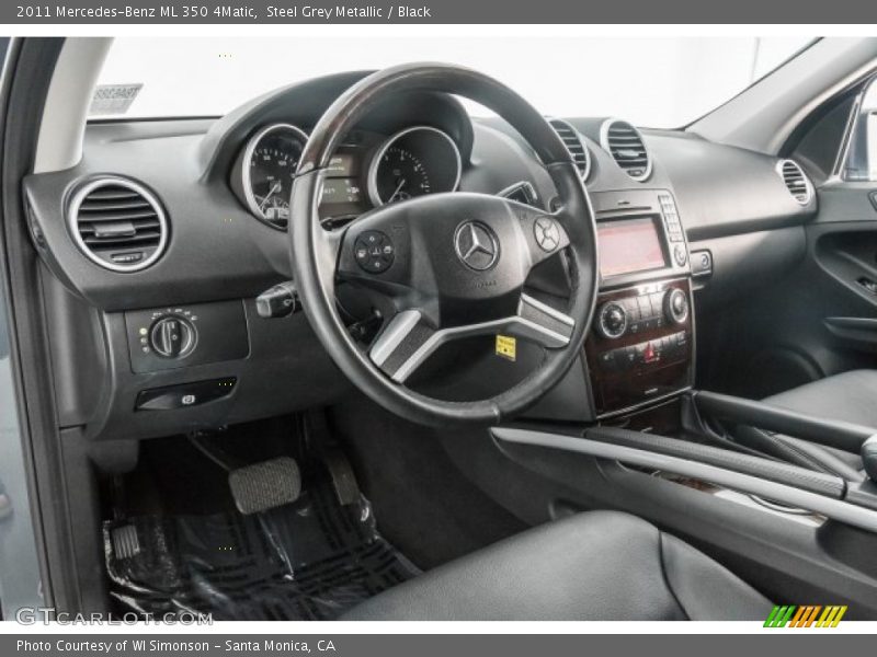 Steel Grey Metallic / Black 2011 Mercedes-Benz ML 350 4Matic