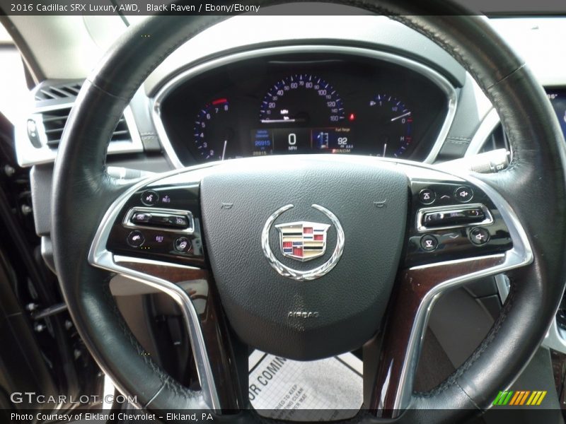 Black Raven / Ebony/Ebony 2016 Cadillac SRX Luxury AWD