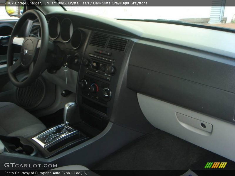 Brilliant Black Crystal Pearl / Dark Slate Gray/Light Graystone 2007 Dodge Charger