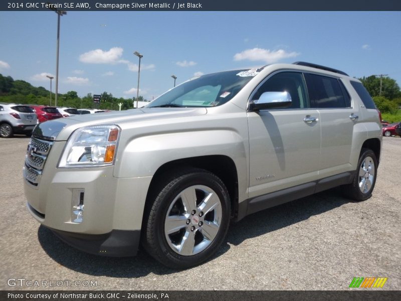 Champagne Silver Metallic / Jet Black 2014 GMC Terrain SLE AWD