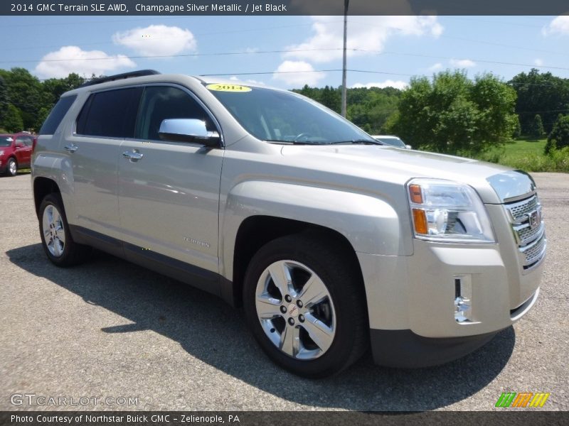 Champagne Silver Metallic / Jet Black 2014 GMC Terrain SLE AWD