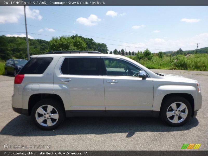 Champagne Silver Metallic / Jet Black 2014 GMC Terrain SLE AWD