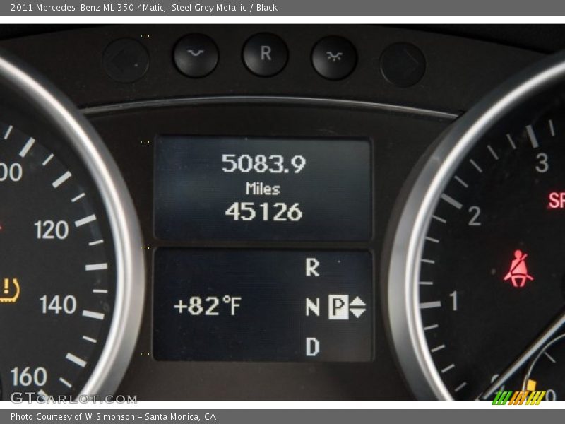 Steel Grey Metallic / Black 2011 Mercedes-Benz ML 350 4Matic