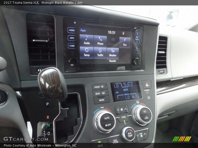 Midnight Black Metallic / Ash 2017 Toyota Sienna XLE
