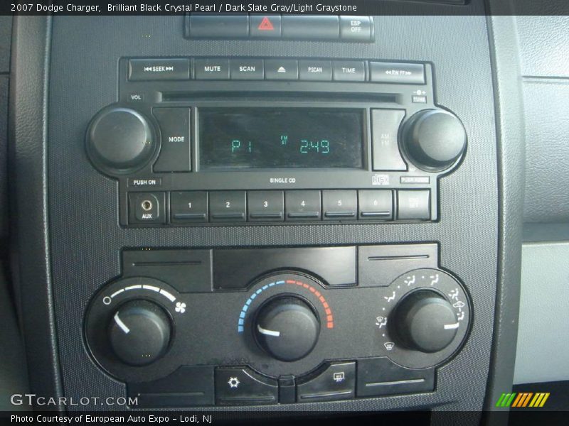 Brilliant Black Crystal Pearl / Dark Slate Gray/Light Graystone 2007 Dodge Charger