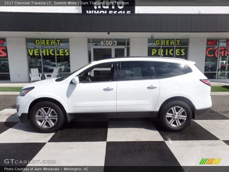 Summit White / Dark Titanium/Light Titanium 2017 Chevrolet Traverse LT