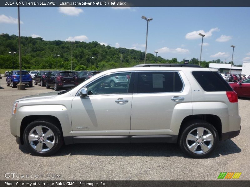 Champagne Silver Metallic / Jet Black 2014 GMC Terrain SLE AWD