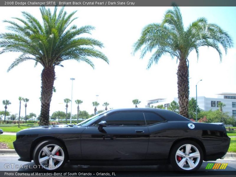 Brilliant Black Crystal Pearl / Dark Slate Gray 2008 Dodge Challenger SRT8