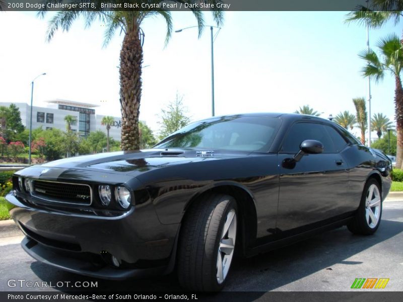 Brilliant Black Crystal Pearl / Dark Slate Gray 2008 Dodge Challenger SRT8