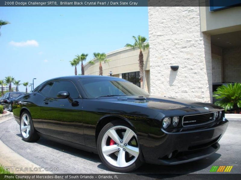Brilliant Black Crystal Pearl / Dark Slate Gray 2008 Dodge Challenger SRT8