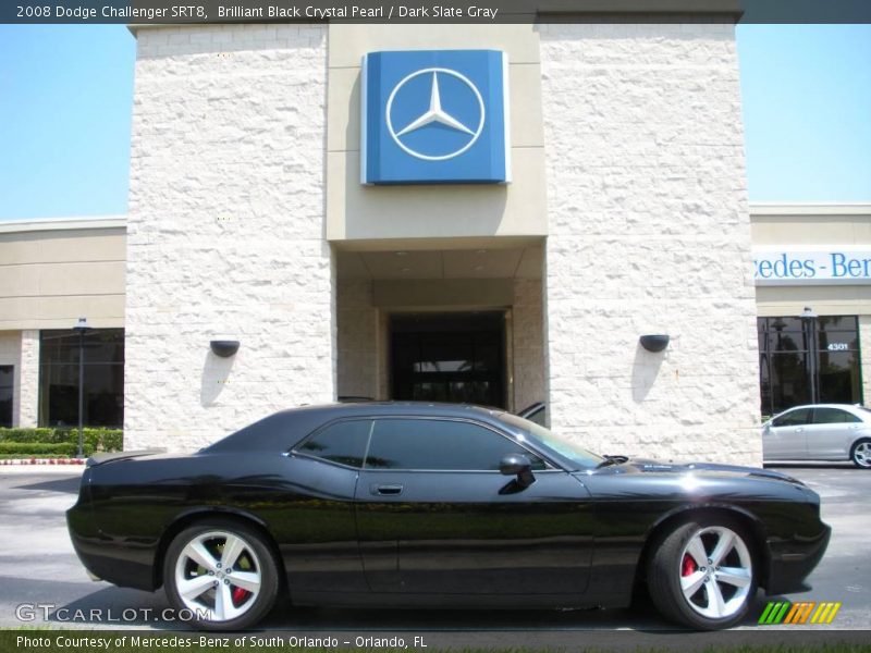 Brilliant Black Crystal Pearl / Dark Slate Gray 2008 Dodge Challenger SRT8
