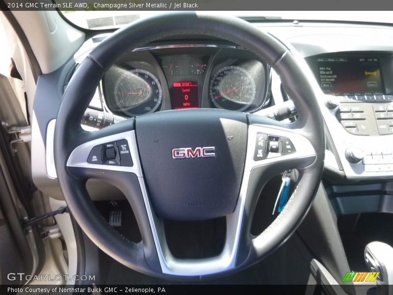 Champagne Silver Metallic / Jet Black 2014 GMC Terrain SLE AWD