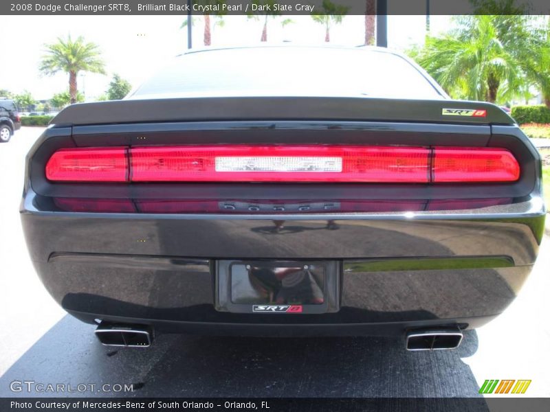 Brilliant Black Crystal Pearl / Dark Slate Gray 2008 Dodge Challenger SRT8
