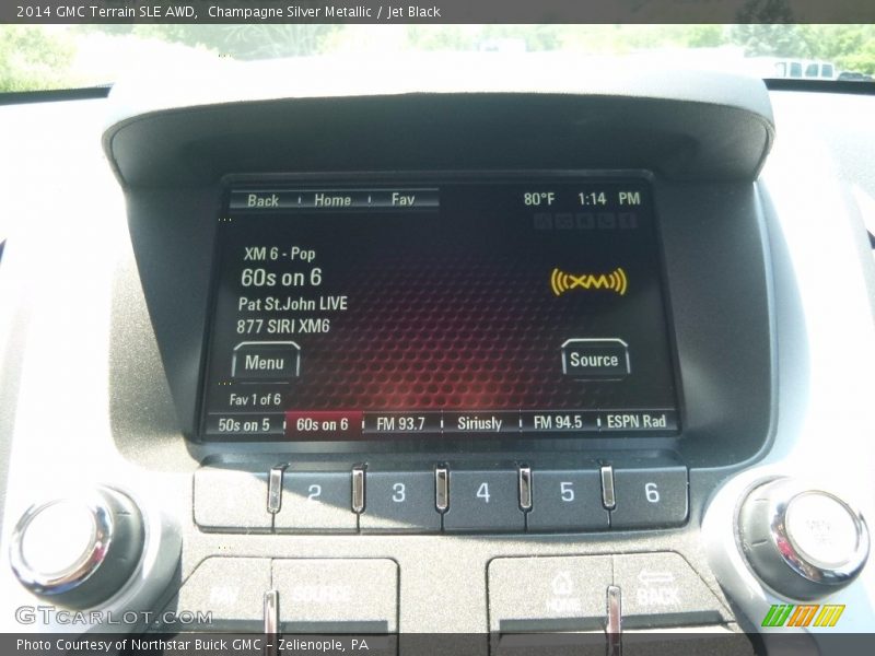 Champagne Silver Metallic / Jet Black 2014 GMC Terrain SLE AWD