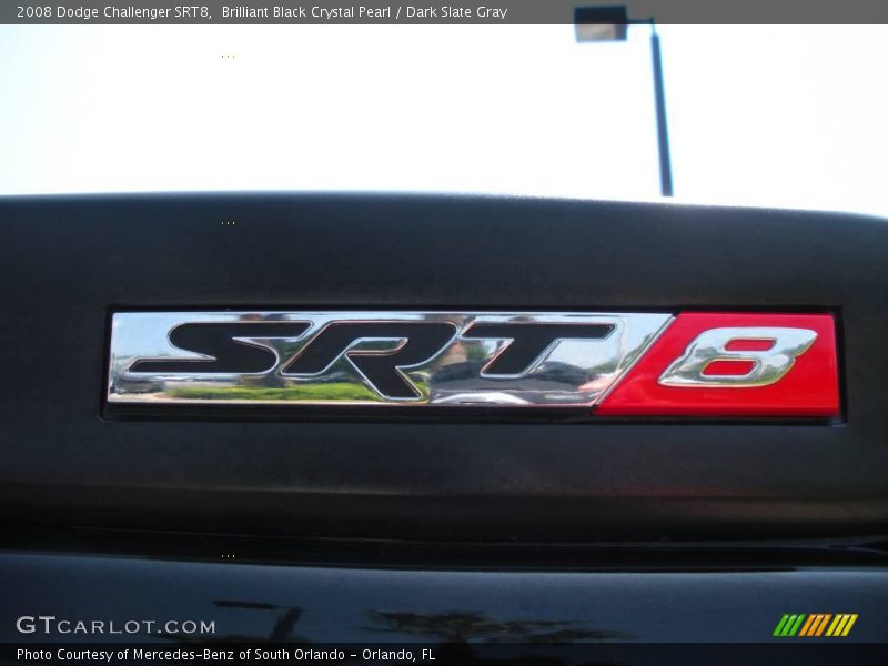 Brilliant Black Crystal Pearl / Dark Slate Gray 2008 Dodge Challenger SRT8