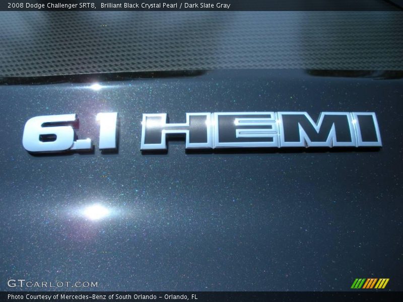 Brilliant Black Crystal Pearl / Dark Slate Gray 2008 Dodge Challenger SRT8