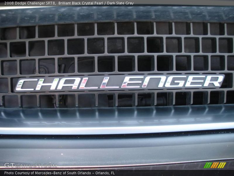 Brilliant Black Crystal Pearl / Dark Slate Gray 2008 Dodge Challenger SRT8