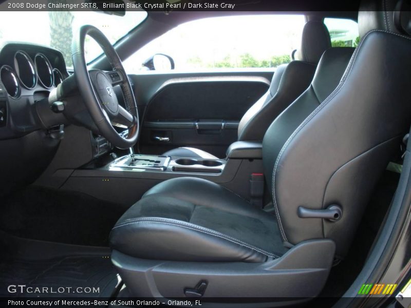 Brilliant Black Crystal Pearl / Dark Slate Gray 2008 Dodge Challenger SRT8
