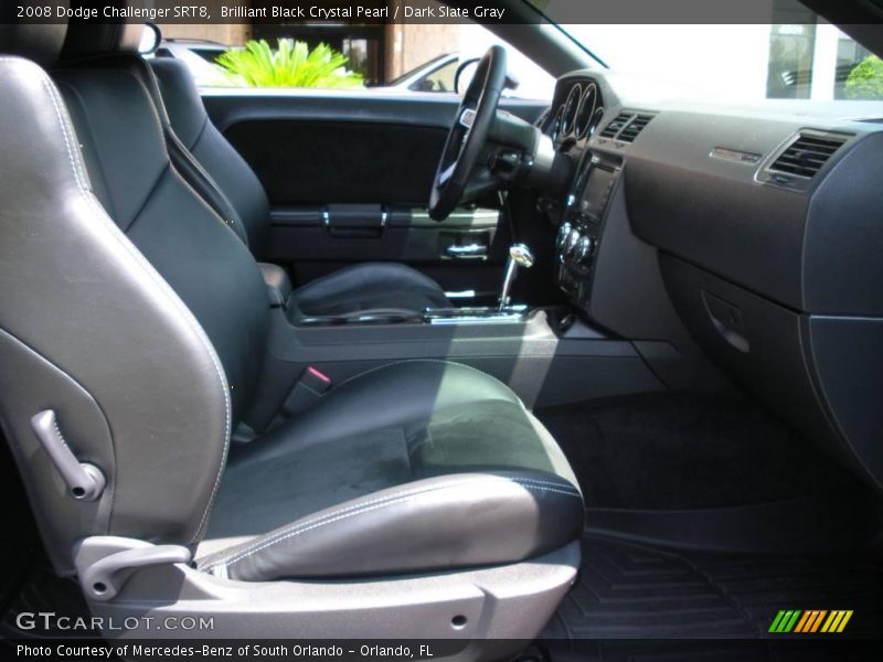 Brilliant Black Crystal Pearl / Dark Slate Gray 2008 Dodge Challenger SRT8