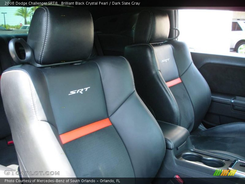 Brilliant Black Crystal Pearl / Dark Slate Gray 2008 Dodge Challenger SRT8