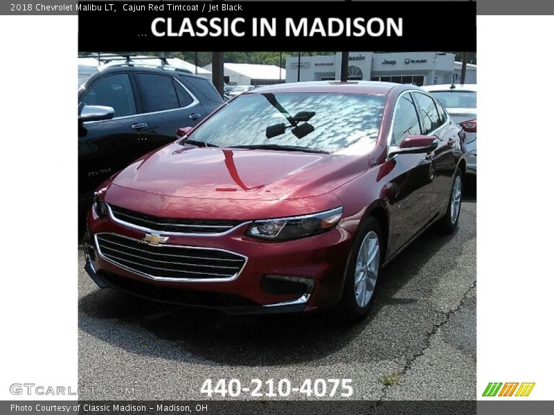 Cajun Red Tintcoat / Jet Black 2018 Chevrolet Malibu LT
