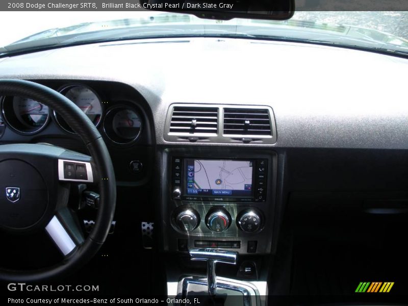 Brilliant Black Crystal Pearl / Dark Slate Gray 2008 Dodge Challenger SRT8