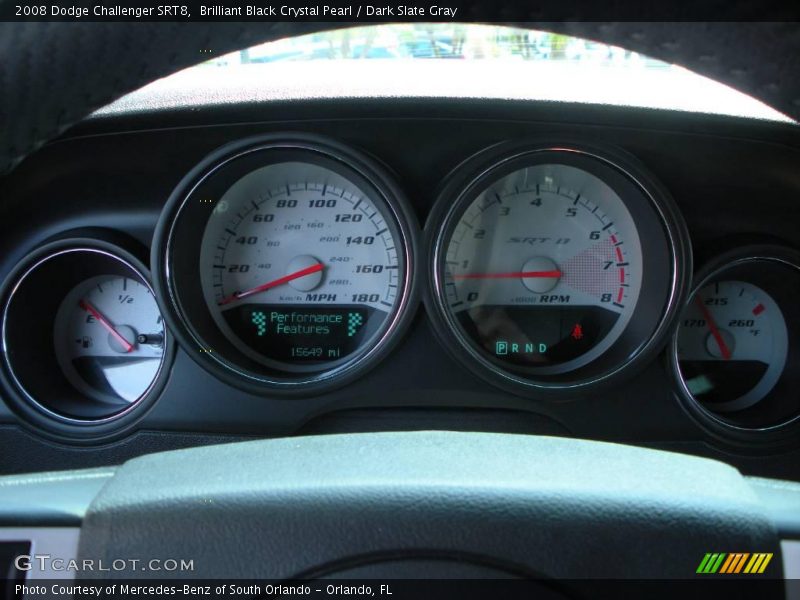 Brilliant Black Crystal Pearl / Dark Slate Gray 2008 Dodge Challenger SRT8