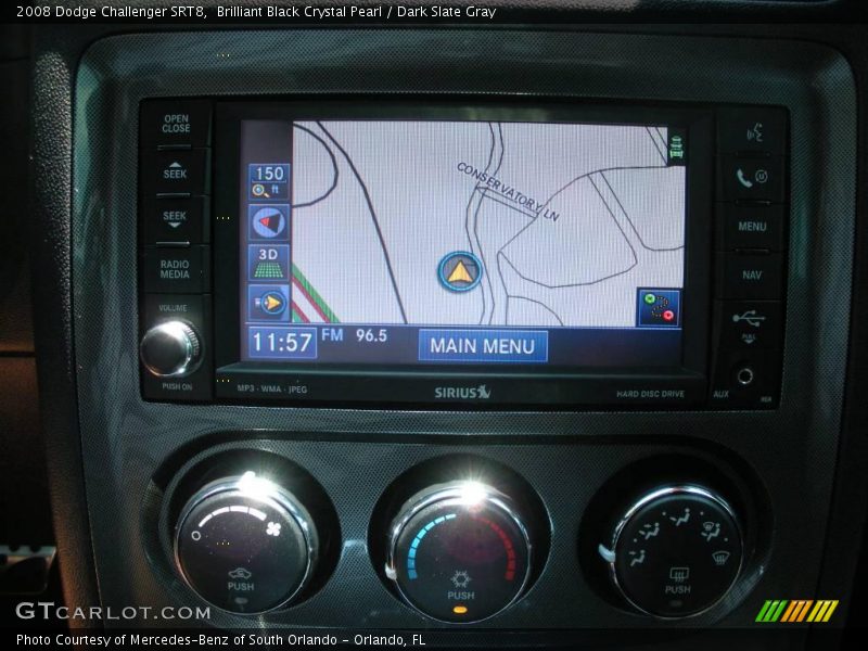 Brilliant Black Crystal Pearl / Dark Slate Gray 2008 Dodge Challenger SRT8