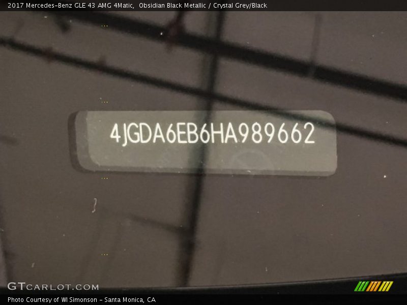 Obsidian Black Metallic / Crystal Grey/Black 2017 Mercedes-Benz GLE 43 AMG 4Matic
