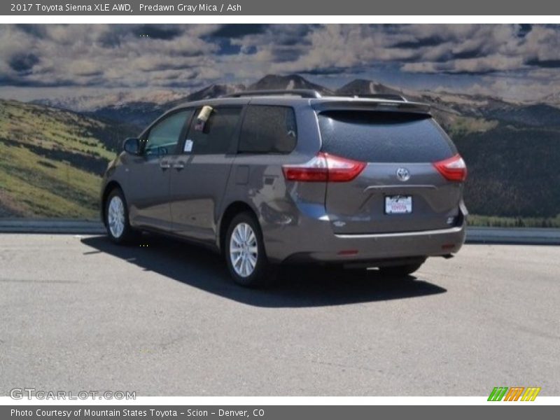 Predawn Gray Mica / Ash 2017 Toyota Sienna XLE AWD