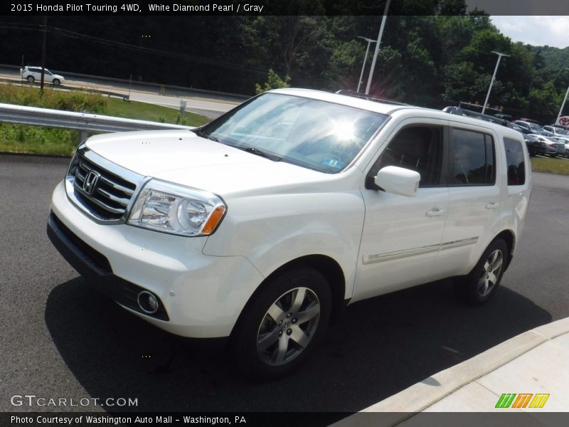 White Diamond Pearl / Gray 2015 Honda Pilot Touring 4WD
