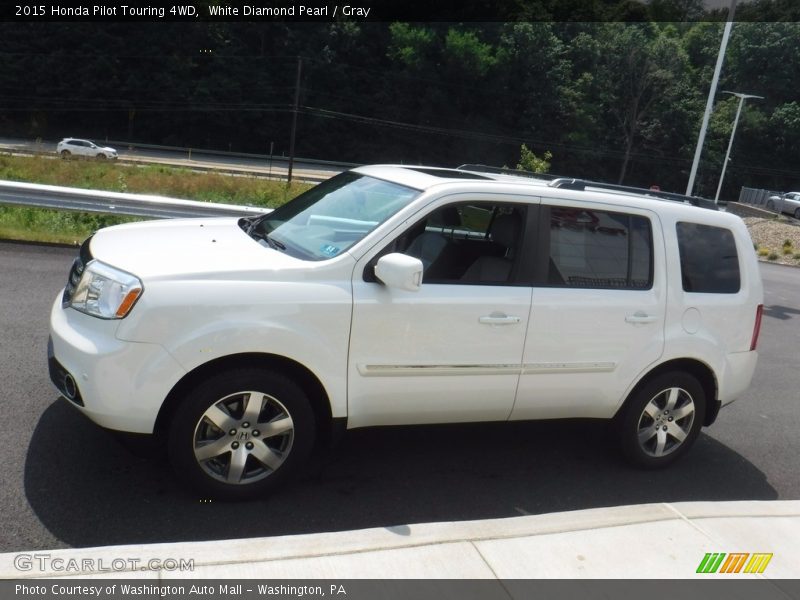 White Diamond Pearl / Gray 2015 Honda Pilot Touring 4WD