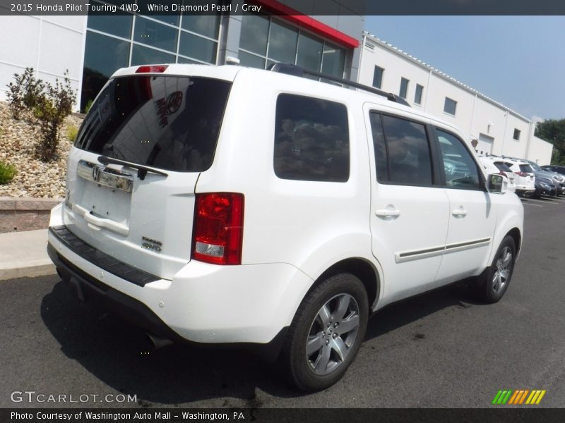 White Diamond Pearl / Gray 2015 Honda Pilot Touring 4WD