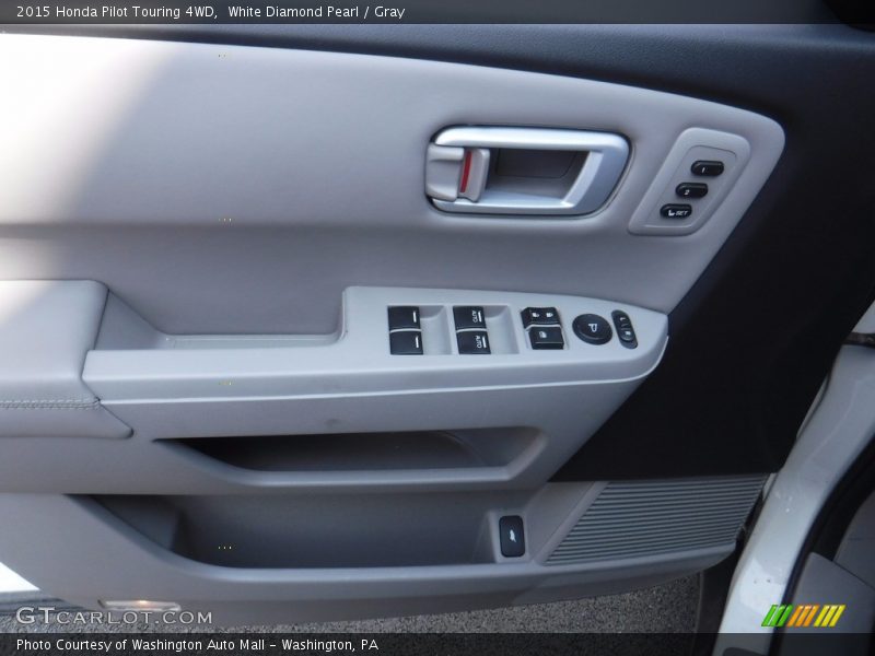 White Diamond Pearl / Gray 2015 Honda Pilot Touring 4WD