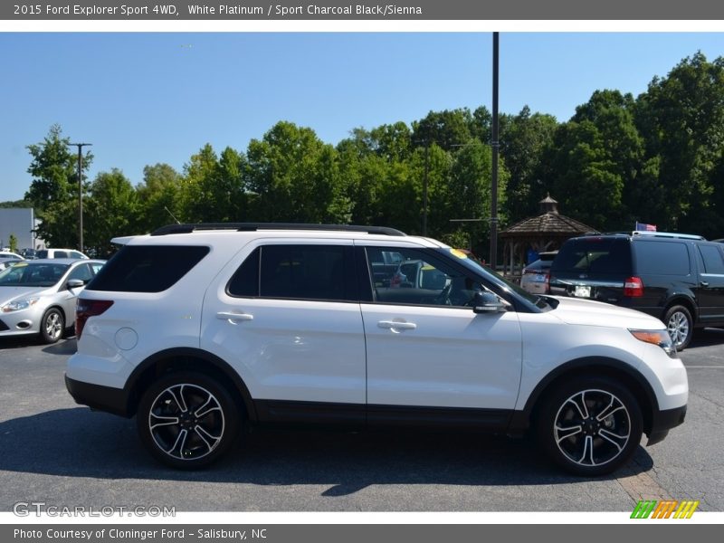 White Platinum / Sport Charcoal Black/Sienna 2015 Ford Explorer Sport 4WD