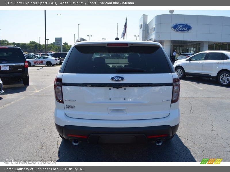White Platinum / Sport Charcoal Black/Sienna 2015 Ford Explorer Sport 4WD