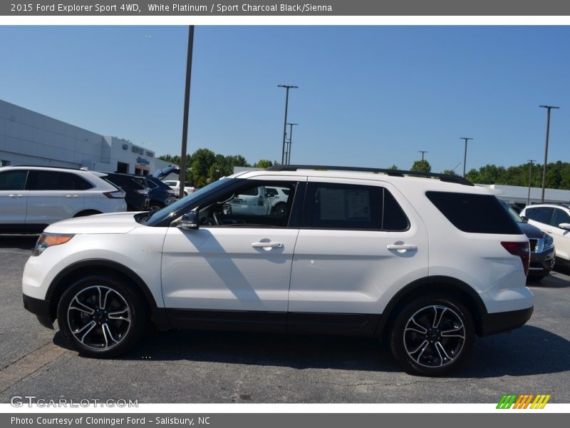 White Platinum / Sport Charcoal Black/Sienna 2015 Ford Explorer Sport 4WD