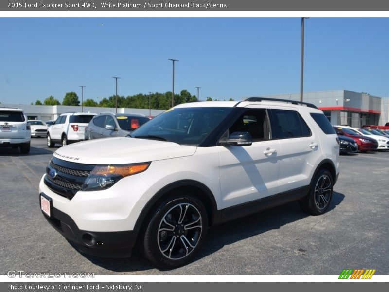 White Platinum / Sport Charcoal Black/Sienna 2015 Ford Explorer Sport 4WD