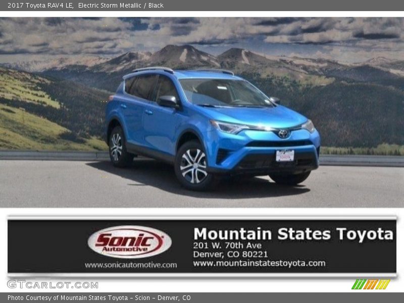 Electric Storm Metallic / Black 2017 Toyota RAV4 LE