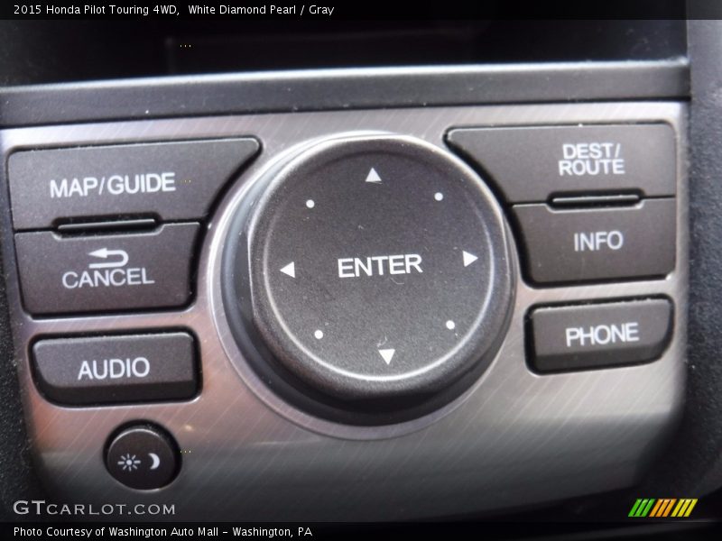 White Diamond Pearl / Gray 2015 Honda Pilot Touring 4WD