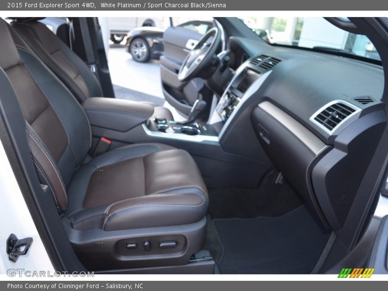 White Platinum / Sport Charcoal Black/Sienna 2015 Ford Explorer Sport 4WD