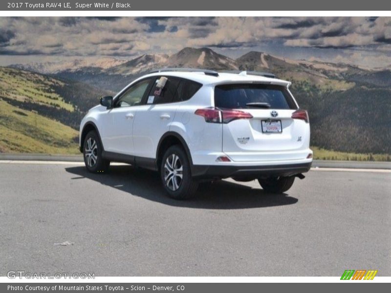 Super White / Black 2017 Toyota RAV4 LE